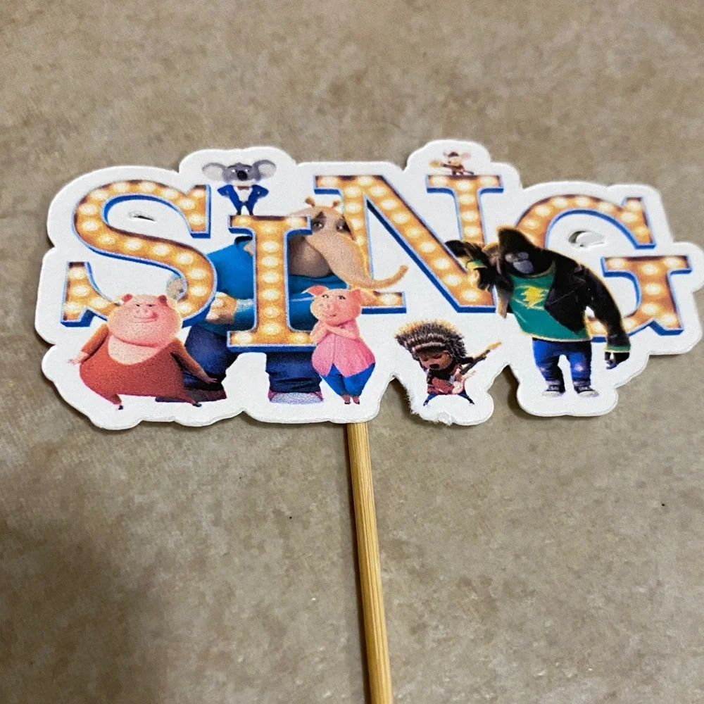 Sing 2 Character Cupcake Toppers for Parties